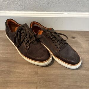 Kenneth Cole New York Men’s Dress Sneakers Leather/Suede Mix Dark Brown Size 9